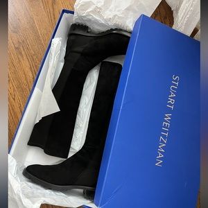 Stuart Weitzman 5050 Suede and Elastic Boot, Size 7, NIB
